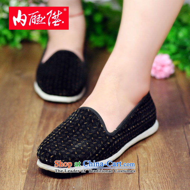 Inline l women shoes mesh upper hand bottom layer synthetic fiber gigabit encryption, smart casual shoes on the old Beijing 8233A mesh upper black 36, inline l , , , shopping on the Internet