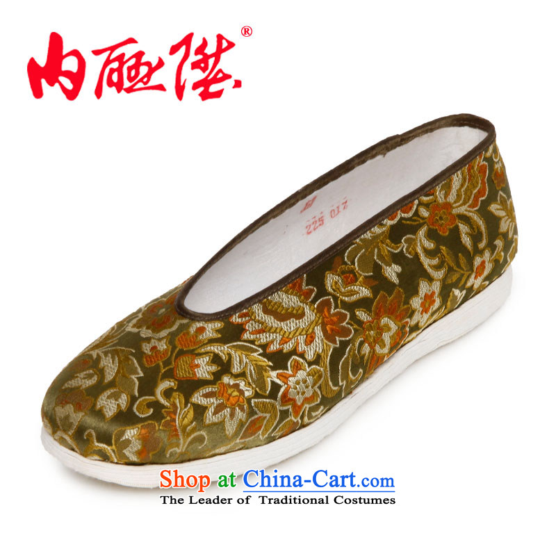 Inline l women shoes mesh upper hand bottom layer encryption encryption thousands of _brocade coverlets women shoes is smart casual shoes?8257A old Beijing?Green?38