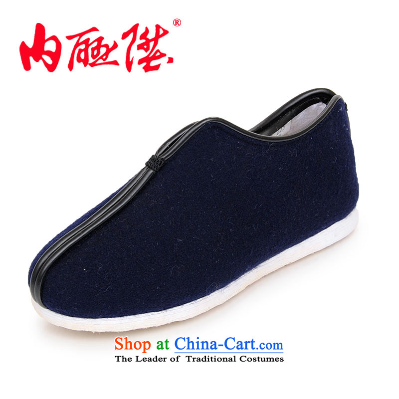 Inline l female cotton shoes mesh upper hand thousands of bottom-lan and then encrypt the cotton shoes for autumn and winter warm cotton shoes and stylish lounge old Beijing?8263A 8263A mesh upper blue_black?38