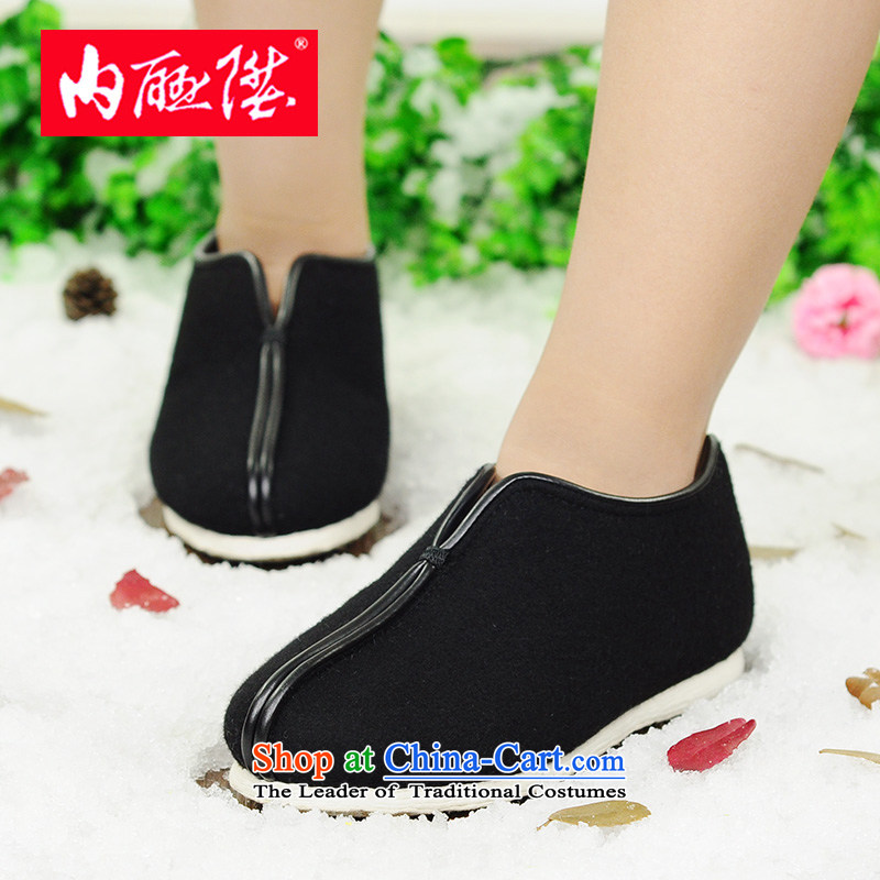 Inline l female cotton shoes mesh upper hand thousands of bottom-lan and then encrypt the cotton shoes for autumn and winter warm cotton shoes and stylish lounge old Beijing 8263A 8263A mesh upper blue/black 38, inline l , , , shopping on the Internet