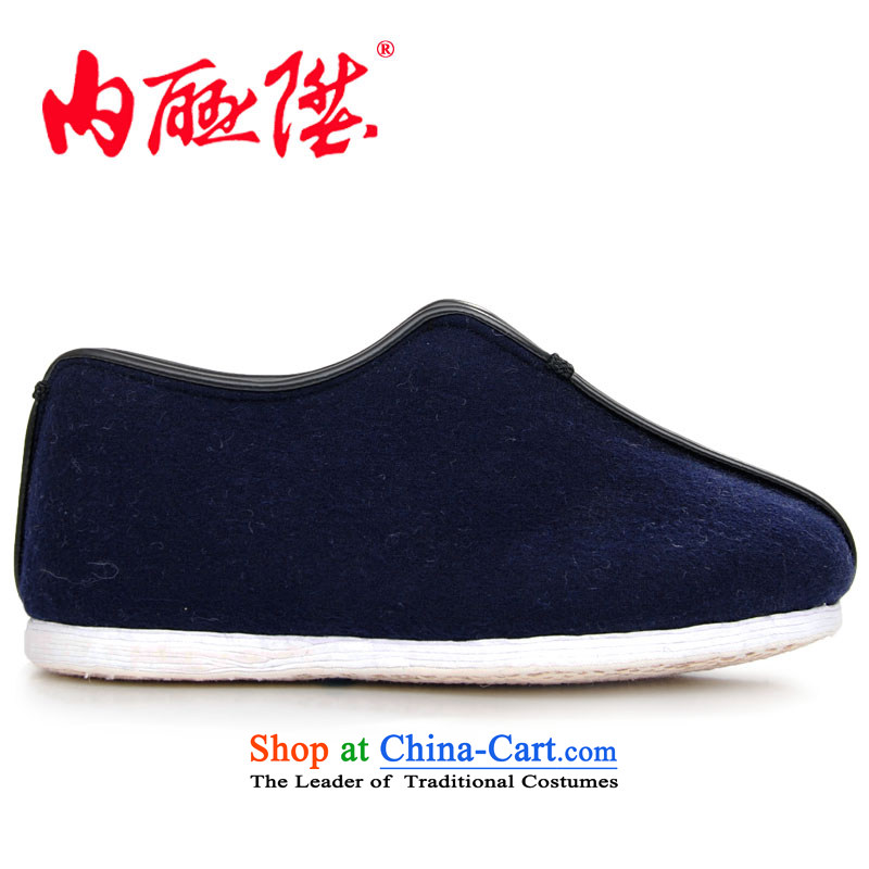 Inline l female cotton shoes mesh upper hand thousands of bottom-lan and then encrypt the cotton shoes for autumn and winter warm cotton shoes and stylish lounge old Beijing 8263A 8263A mesh upper blue/black 38, inline l , , , shopping on the Internet