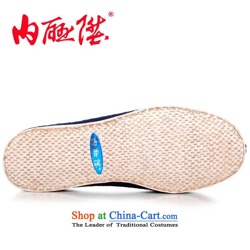 Inline l female cotton shoes mesh upper hand thousands of bottom-lan and then encrypt the cotton shoes for autumn and winter warm cotton shoes and stylish lounge old Beijing 8263A 8263A mesh upper blue/black 38, inline l , , , shopping on the Internet