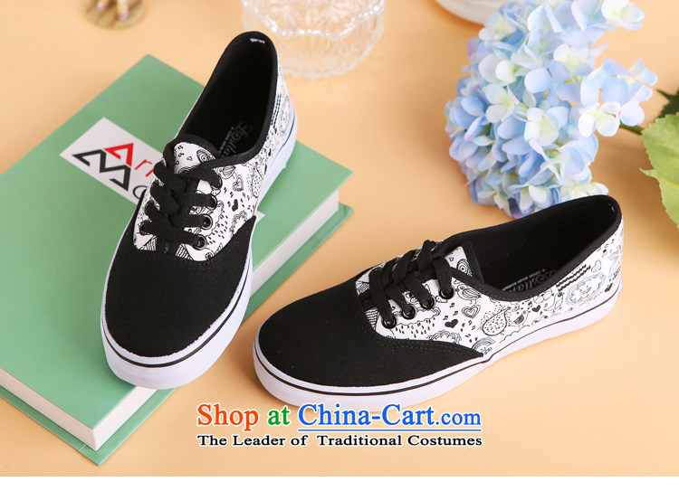 Good rain season stylish cartoon element girl-Low spell color color mix canvas shoes knocked cartoon stamp pattern environmentally preferred rubber side black OSCE Code 38 - equivalent to 39 standard code for pictures, prices, brand platters! The elections are supplied in the national character of distribution, so action, buy now enjoy more preferential! As soon as possible.