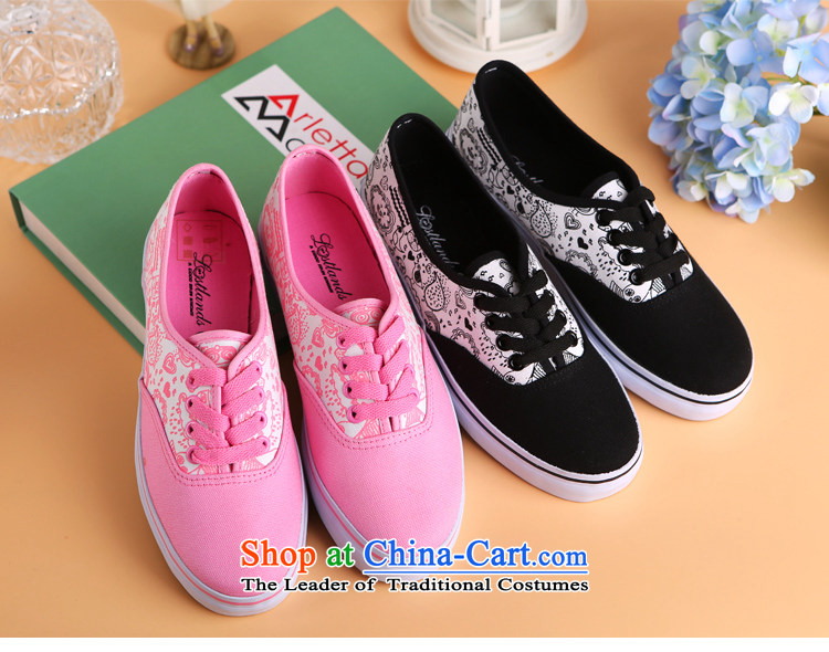 Good rain season stylish cartoon element girl-Low spell color color mix canvas shoes knocked cartoon stamp pattern environmentally preferred rubber side black OSCE Code 38 - equivalent to 39 standard code for pictures, prices, brand platters! The elections are supplied in the national character of distribution, so action, buy now enjoy more preferential! As soon as possible.