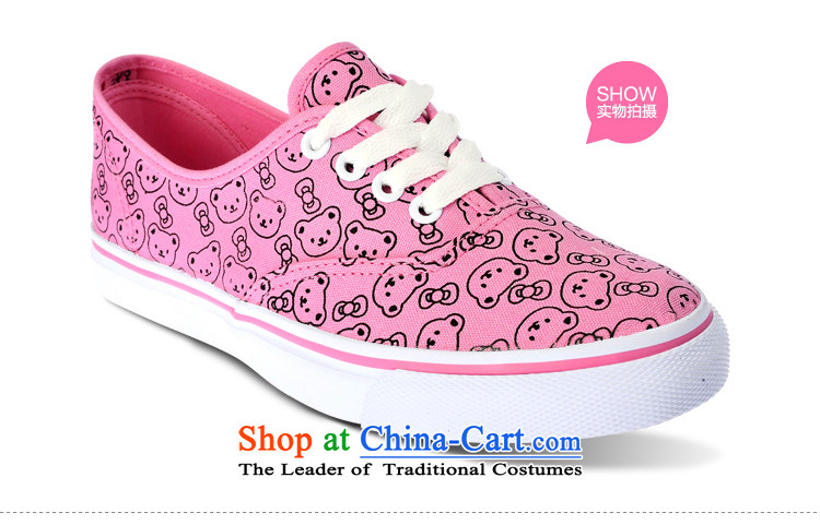 Good rain season when the timeout of Cubs cartoon female hand-painted a light pink color with a low canvas shoes as the OSCE Code 37 - equivalent to 38 standard code for pictures, prices, brand platters! The elections are supplied in the national character of distribution, so action, buy now enjoy more preferential! As soon as possible.