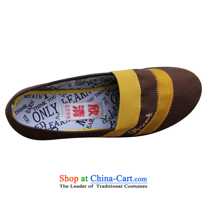 Yan Qing Beijing XQ/ mesh upper with stylish and cozy single shoe flat bottom shoe breathable outdoor elastic shoe 016 mother port  39, Yan Ching (brown).... XQ shopping on the Internet