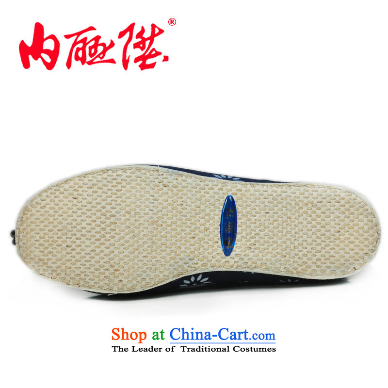 Inline l female cotton shoes mesh upper hand-thousand-layer bottom batik autumn and winter female cotton shoes, stylish and cozy old Beijing 8255A mesh upper blue white flowers 39 inline l , , , shopping on the Internet
