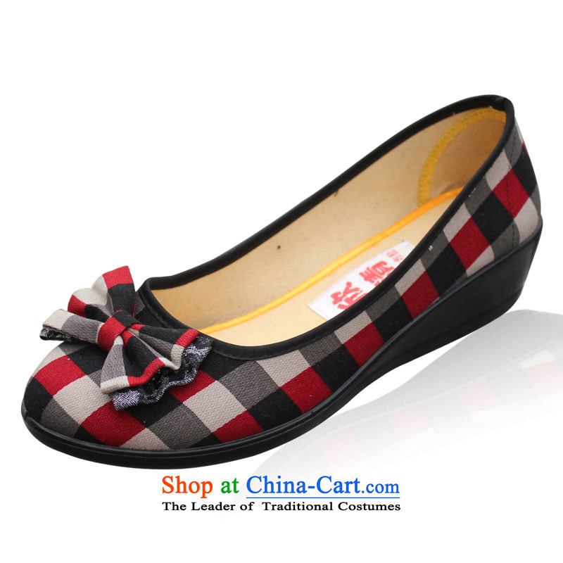 Yan Ching spring and summer leisure old Beijing mesh upper with women shoes in Paju Fashion Shoes leisure bow tie mother shoe 710 Brown 37 Yan Ching (XQ) , , , shopping on the Internet