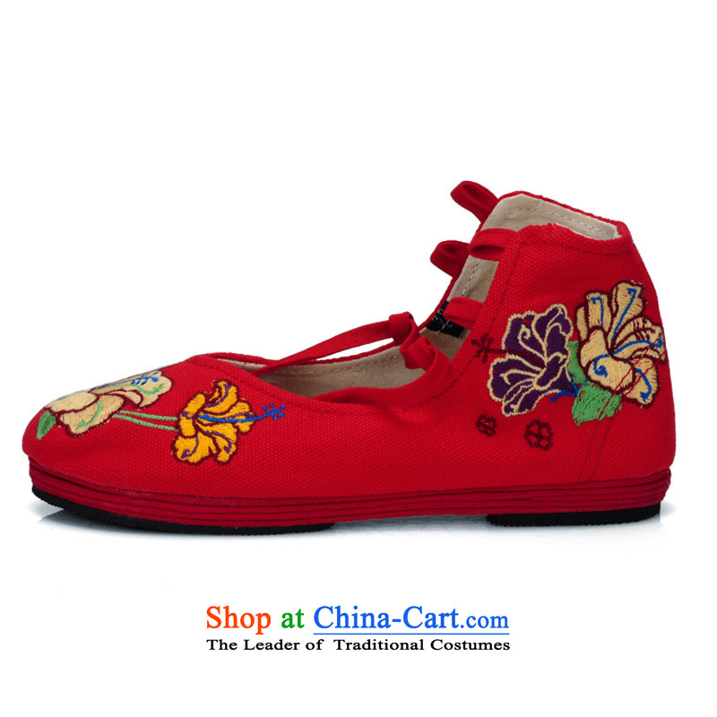 Performing Arts of thousands of ground spring and autumn the new nation mesh upper air-embroidered shoes classic wild women shoes HZ-5 red 36, performing arts companies , , , shopping on the Internet