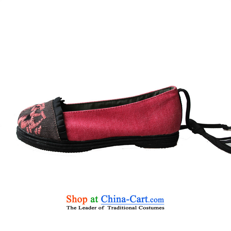 Performing Arts Old Beijing mesh upper ethnic embroidered shoes bottom of thousands of women shoes single shoe mesh upper resolution S-10/2 pink 37, performing arts companies , , , shopping on the Internet