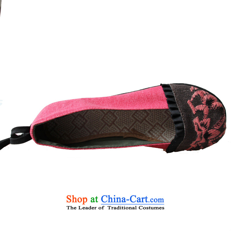 Performing Arts Old Beijing mesh upper ethnic embroidered shoes bottom of thousands of women shoes single shoe mesh upper resolution S-10/2 pink 37, performing arts companies , , , shopping on the Internet