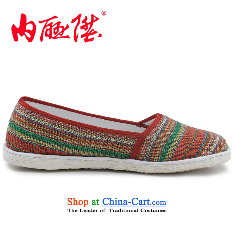 Inline l women shoes mesh upper hand-encryption of the bottom layer of thousands of mixed connector side port side smart casual shoes 8648A old Beijing green stripes 37, within the mixed l , , , shopping on the Internet