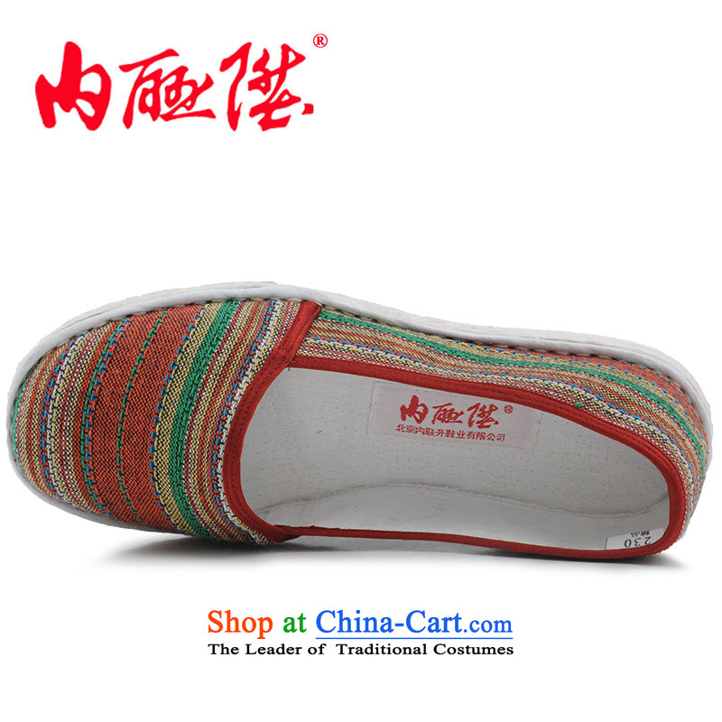 Inline l women shoes mesh upper hand-encryption of the bottom layer of thousands of mixed connector side port side smart casual shoes 8648A old Beijing green stripes 37, within the mixed l , , , shopping on the Internet