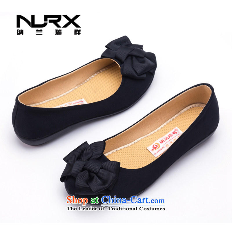 Naslin Ruixiang Old Beijing women's shoes autumn mesh upper with a flat bottom shoe hotel work shoes with soft, mother shoe black mesh upper round head light port casual women shoes black 35 Lanna Ruixiang , , , shopping on the Internet