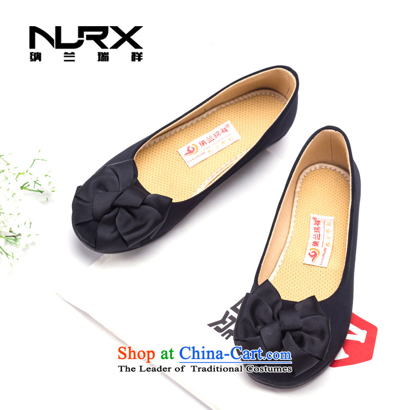 Naslin Ruixiang Old Beijing women's shoes autumn mesh upper with a flat bottom shoe hotel work shoes with soft, mother shoe black mesh upper round head light port casual women shoes black 35 Lanna Ruixiang , , , shopping on the Internet