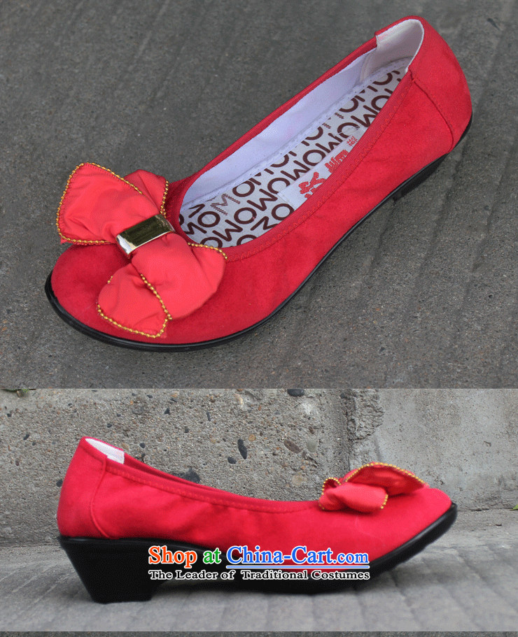 Yan Ching New XQ/ old Beijing mesh upper with stylish and cozy slope with mother women shoes . Bow Tie 101 red 35 pictures, prices, brand platters! The elections are supplied in the national character of distribution, so action, buy now enjoy more preferential! As soon as possible.