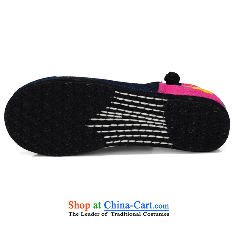 Performing Arts new stylish embroidered shoes bottom of thousands of women shoes increased within mesh upper blue 39 arts HZ-8 home shopping on the Internet has been pressed.