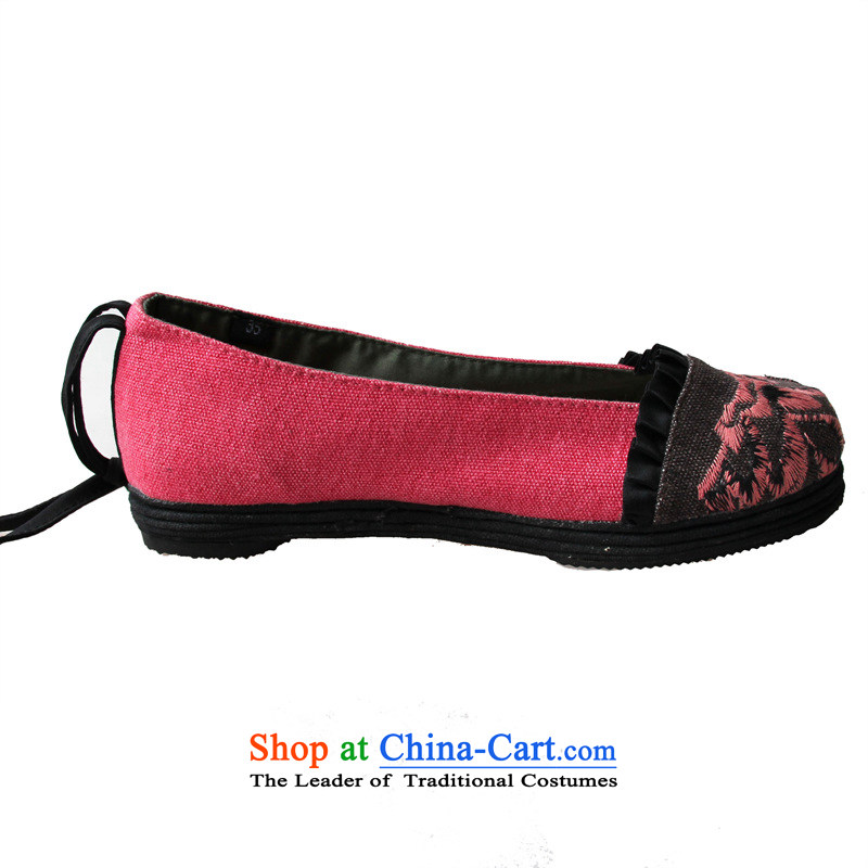 Performing Arts Old Beijing mesh upper mesh upper layer thousands of ethnic the Bottom shoe single women shoes embroidered shoes resolution S-10/2 pink 39 arts home shopping on the Internet has been pressed.