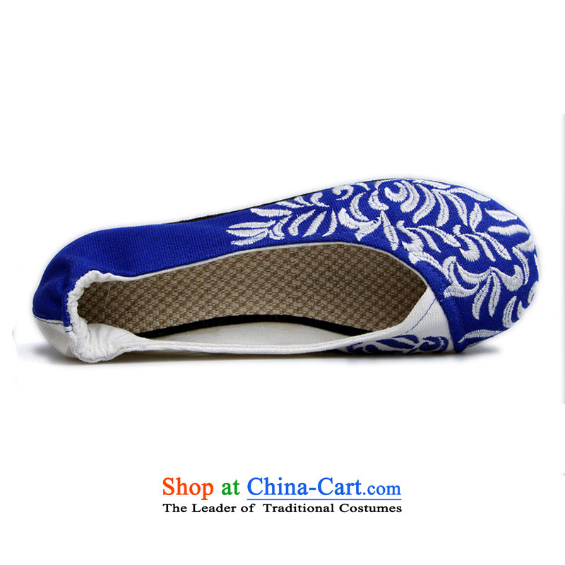Performing Arts Old Beijing mesh upper end of thousands of embroidered shoes single women shoes leisure shoes Allowable misalignment for style S-15  36 performing arts companies blue , , , shopping on the Internet