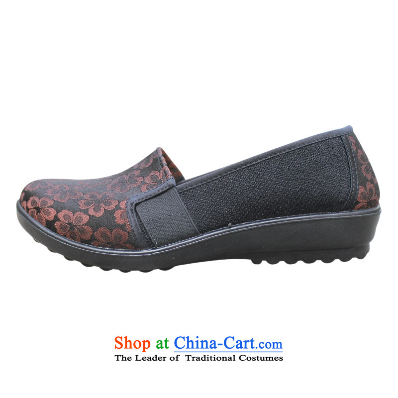 Welcomes the definition of Old Beijing mesh upper flat shoe women shoes comfortable soft bottoms stamp mother shoes, casual breathable mesh upper with large dark brown 39 Yan Qing 6303 (XQ) , , , shopping on the Internet