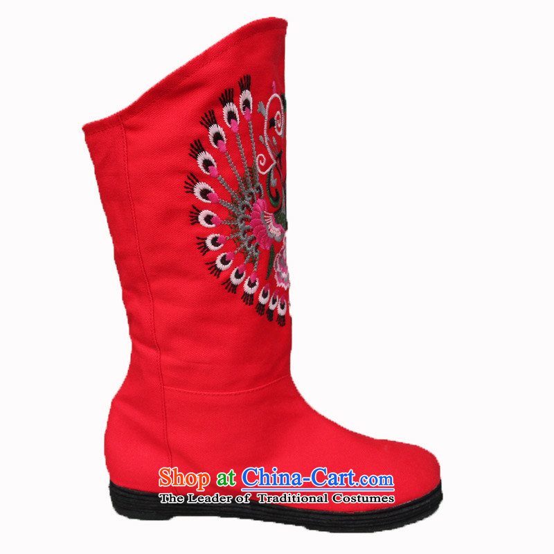 Performing Arts of thousands of bottom embroidered shoes of Old Beijing stylish shoe boots mesh upper PRESIDENT red 37, performing arts companies , , , shopping on the Internet