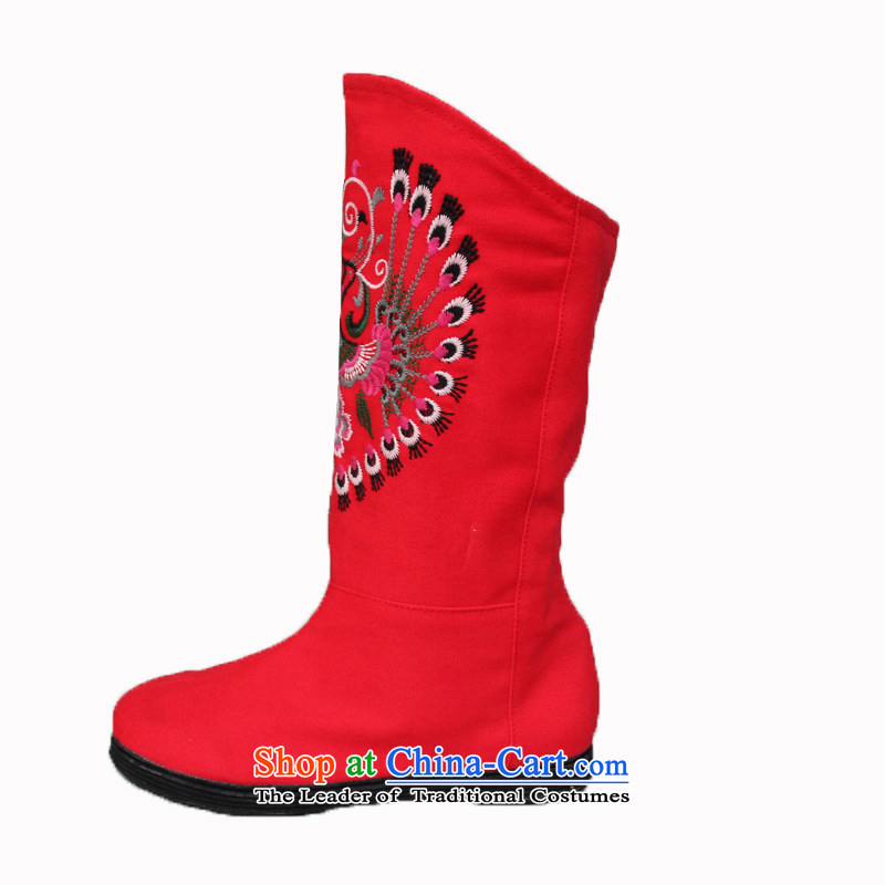 Performing Arts of thousands of bottom embroidered shoes of Old Beijing stylish shoe boots mesh upper PRESIDENT red 37, performing arts companies , , , shopping on the Internet