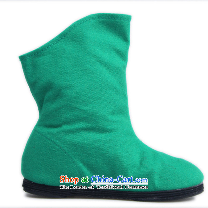 Performing Arts of thousands of bottom embroidered shoes stylish bootie women shoes flat shoe HZ-10 Green 38, performing arts companies , , , shopping on the Internet