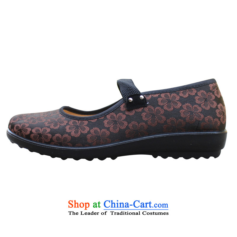 Welcomes the definition of Old Beijing mesh upper comfort and breathability mother shoe light port low light round head of older women shoes  XQD5831 NPC Code Brown 42, Yan Ching (XQ) , , , shopping on the Internet