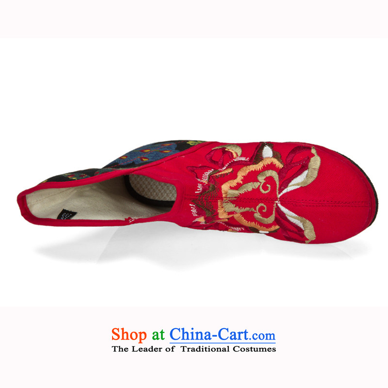 Performing Arts Ethnic Wind embroidered shoes bottom of thousands of women shoes boots stylish mesh upper HZ-11 red 40, performing arts companies , , , shopping on the Internet