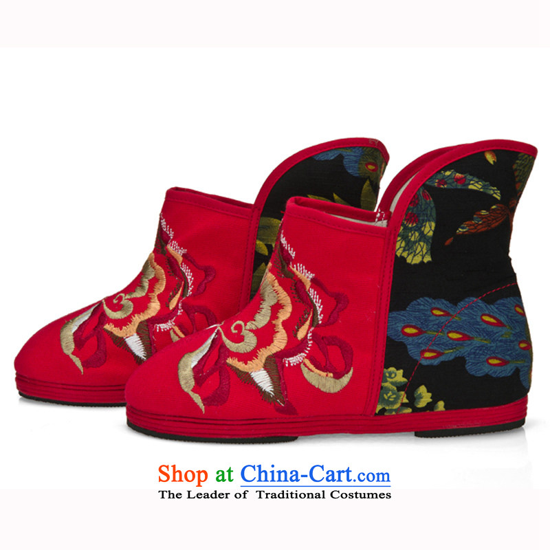 Performing Arts Ethnic Wind embroidered shoes bottom of thousands of women shoes boots stylish mesh upper HZ-11 red 40, performing arts companies , , , shopping on the Internet