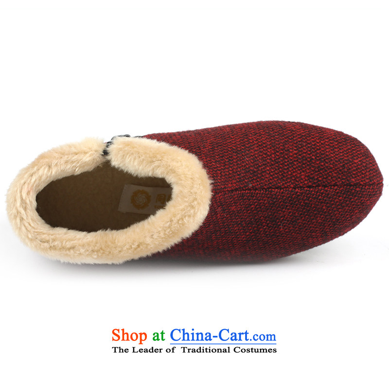 The L and the old Beijing mesh upper with thousands of women shoes bottom warm winter manually cotton shoes adhesive thousands 87 pull locking cotton red 38, with l and shopping on the Internet has been pressed.