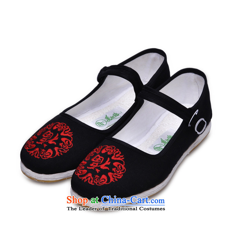 Loofah thousands ground handicraft embroidery pure cotton massage the old Beijing mesh upper mesh upper girl mothers during the Chung Yeung Festival - Red Sky black package well accepted black 39, mel etwork (MEIERLUO) , , , shopping on the Internet