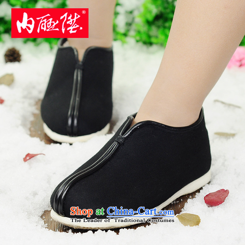 Inline l female cotton shoes mesh upper hand cross the bottom layer of thousands of craft wool on cotton shoes for autumn and winter warm cotton shoes of Old Beijing 8415A 8415A mesh upper black 37, inline l , , , shopping on the Internet