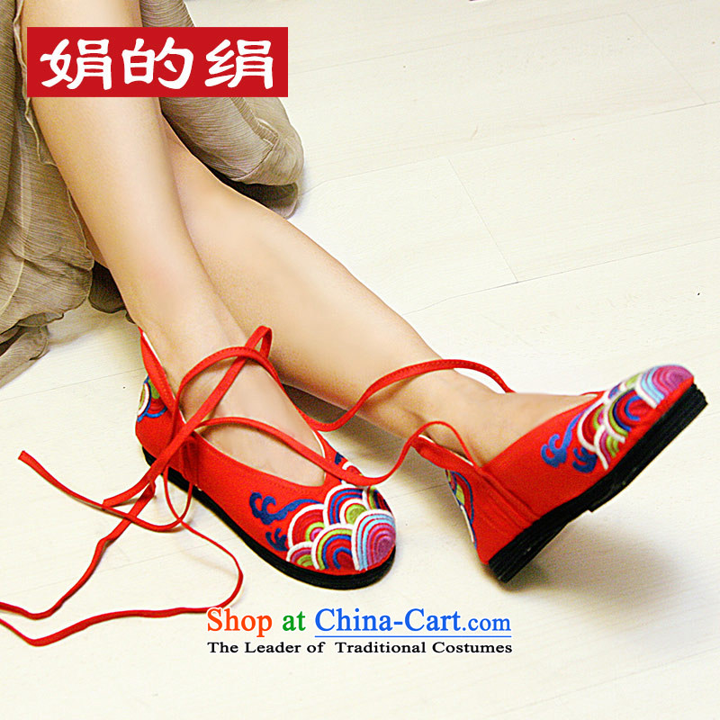 The silk autumn old Beijing mesh upper ethnic thousands ground at Choi Wan embroidered shoes women shoes single marriage shoes bride Shoes, Casual Shoes 529 red 36, Ms Shelley silk , , , shopping on the Internet