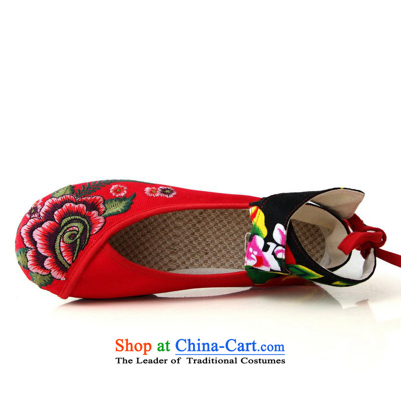 The fall of Old Beijing shoes silk embroidered shoes bottom of thousands of ethnic marriages shoes bride women shoes single Shoes, Casual Shoes 0313 red 38, Ms Shelley silk , , , shopping on the Internet