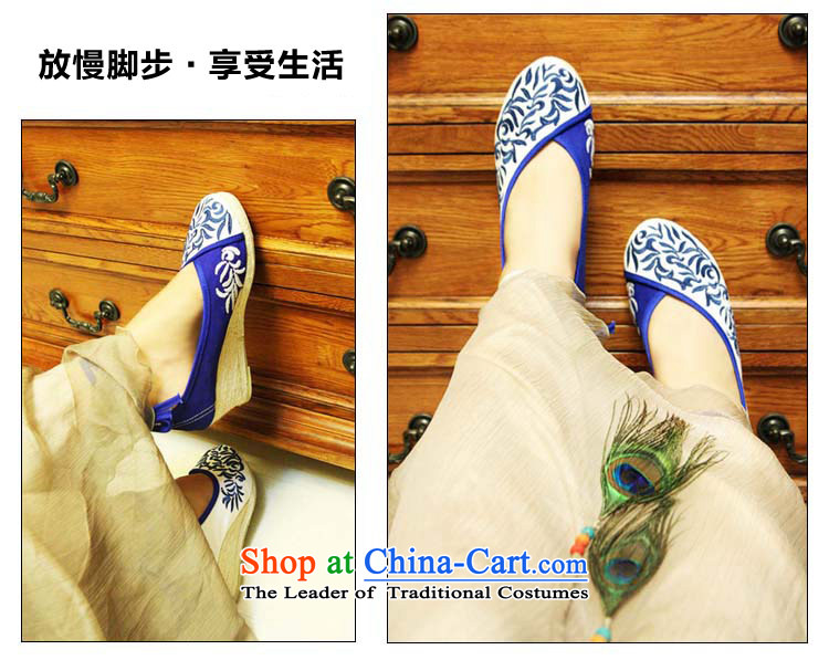 The silk fall of Old Beijing National wind the the high-heel shoes slope with the embroidered shoes porcelain straps mesh upper leisure shoes 301-6 white 38 pictures, prices, brand platters! The elections are supplied in the national character of distribution, so action, buy now enjoy more preferential! As soon as possible.