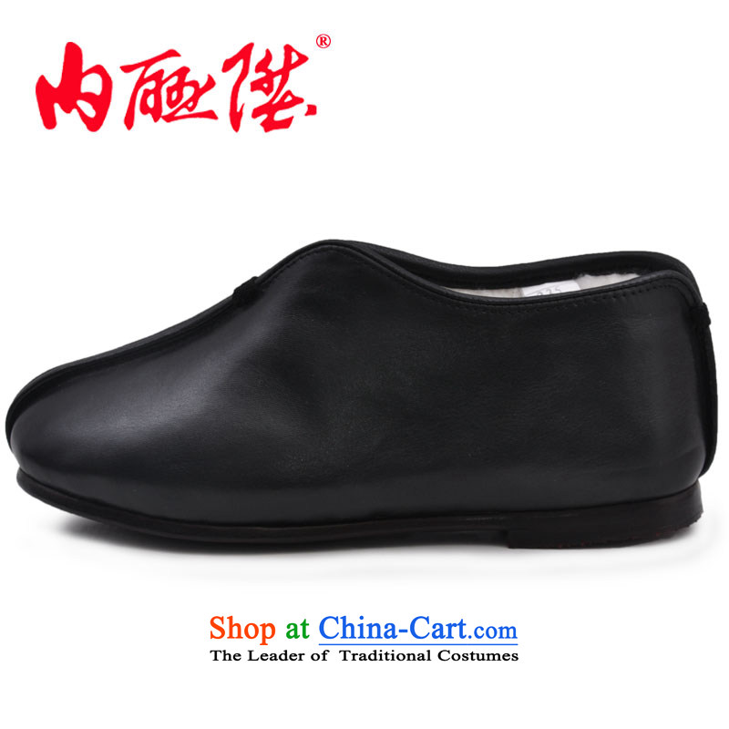 Inline l female cotton shoes leather upper with mesh female will parquet floor and wool-cotton shoes of Old Beijing mesh upper stylish casual women cotton shoes 7253A black 36, inline l , , , shopping on the Internet