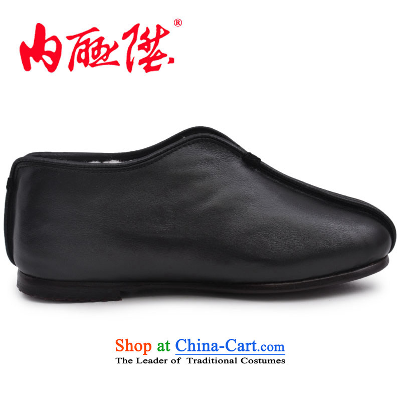 Inline l female cotton shoes leather upper with mesh female will parquet floor and wool-cotton shoes of Old Beijing mesh upper stylish casual women cotton shoes 7253A black 36, inline l , , , shopping on the Internet