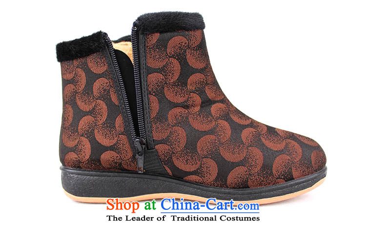 Genuine old step-young of Ramadan Old Beijing mesh upper flat bottom side pull locking slip stylish warm casual shoes B2312 mother female cotton shoes brown 36 pictures, prices, brand platters! The elections are supplied in the national character of distribution, so action, buy now enjoy more preferential! As soon as possible.