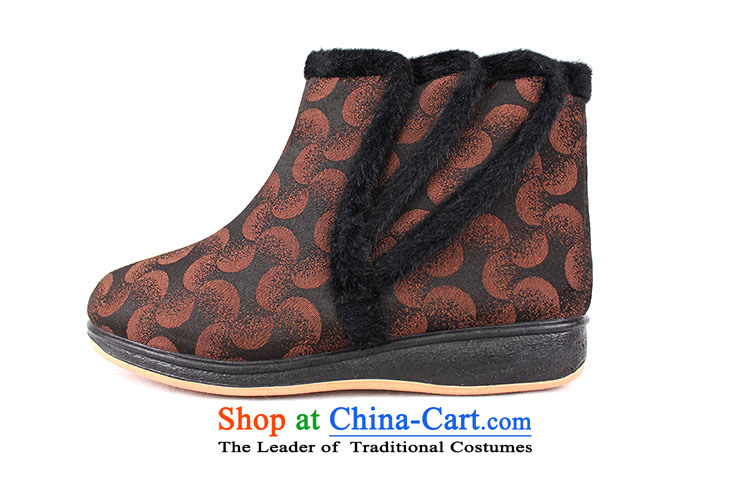 Genuine old step-young of Ramadan Old Beijing mesh upper flat bottom side pull locking slip stylish warm casual shoes B2312 mother female cotton shoes brown 36 pictures, prices, brand platters! The elections are supplied in the national character of distribution, so action, buy now enjoy more preferential! As soon as possible.