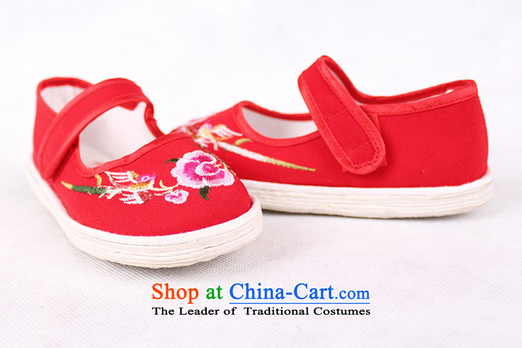 Genuine old step-young of Ramadan Old Beijing mesh upper hand bottom of thousands of children's shoes, anti-skid shoes are stylish children single-embroidered generation single shoe red 26 yards /18cm picture, prices, brand platters! The elections are supplied in the national character of distribution, so action, buy now enjoy more preferential! As soon as possible.