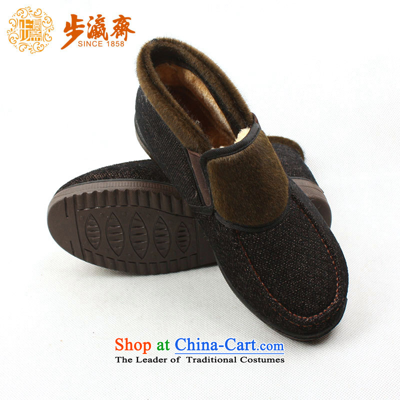 Genuine old step-young of Ramadan Old Beijing cotton shoes shoe mesh upper middle-aged mother rubber sole shoes WD268-883 warm winter female cotton shoes black 35-step Ramadan , , , shopping on the Internet