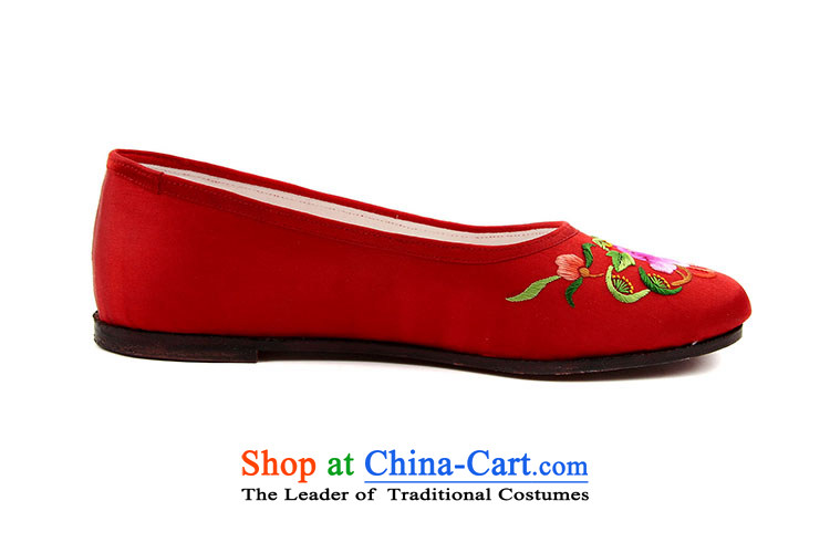 Genuine old step-young of Ramadan Old Beijing mesh upper hand embroidered ground Mother Nature leather lady's shoe then embroidered shoes first womens single Mudan 38 pictures, prices, brand platters! The elections are supplied in the national character of distribution, so action, buy now enjoy more preferential! As soon as possible.