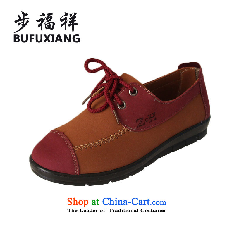 Casual Shoes of Old Beijing fashion woman shoes, casual shoes women shoes step Fuxiang single shoe ZH-06 Red 39