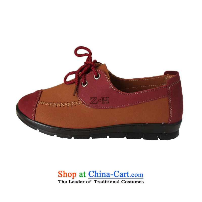 Step Fuxiang leisure shoes of Old Beijing stylish new moms mesh upper shoes single shoe ZH-06 red 39, step-by-step Fuk Cheung shopping on the Internet has been pressed.