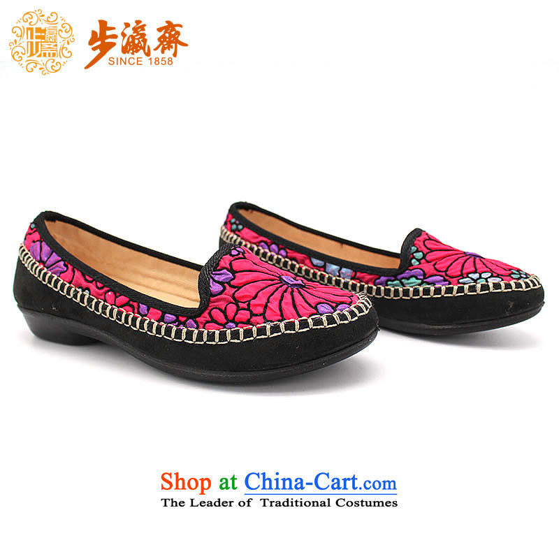 The Chinese old step-young of Ramadan Old Beijing mesh upper leisure wear to the Mother Nature of anti-skid lady's shoe B2335 female single -step 34, black shoes Ramadan , , , shopping on the Internet