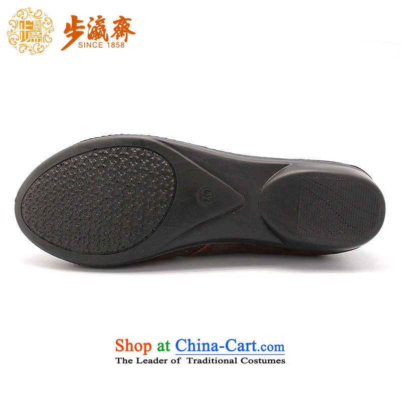 The Chinese old step-young of Ramadan Old Beijing mesh upper leisure wear to the Mother Nature of anti-skid lady's shoe B2342 female single -step 38, brown shoes Ramadan , , , shopping on the Internet