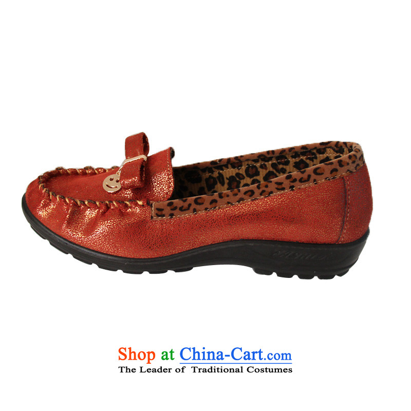 Step Fuxiang of Old Beijing new stylish mesh upper for women 2015 new single shoe flat shoe 828 Fuk Cheung step 36, Red , , , shopping on the Internet