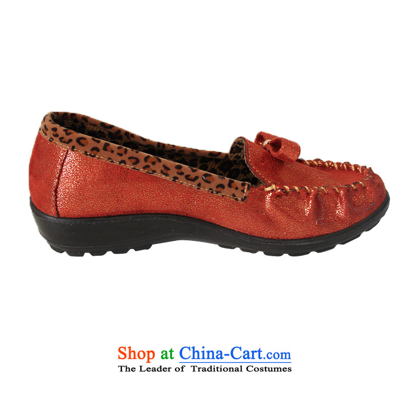 Step Fuxiang of Old Beijing new stylish mesh upper for women 2015 new single shoe flat shoe 828 Fuk Cheung step 36, Red , , , shopping on the Internet