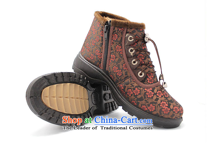 Genuine old step-mesh upper old Beijing Ms. Ramadan female cotton shoes, non-slip tether mother female cotton shoes leisure shoes PE48705 female cotton shoes brown 36 pictures, prices, brand platters! The elections are supplied in the national character of distribution, so action, buy now enjoy more preferential! As soon as possible.